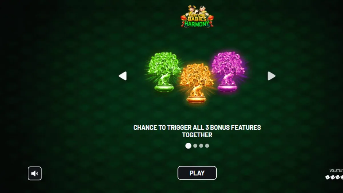 Tampilan visual slot Fortune Babies – Harmony dengan karakter bayi lucu dan simbol naga.